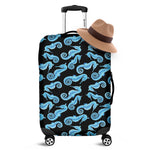 Watercolor Seahorse Pattern Print Luggage Cover