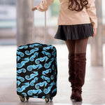 Watercolor Seahorse Pattern Print Luggage Cover