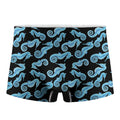 Watercolor Seahorse Pattern Print Men's Boxer Briefs