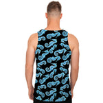 Watercolor Seahorse Pattern Print Men's Tank Top