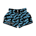 Watercolor Seahorse Pattern Print Muay Thai Boxing Shorts