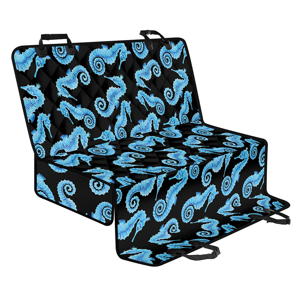 Watercolor Seahorse Pattern Print Pet Car Back Seat Cover