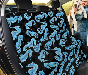 Watercolor Seahorse Pattern Print Pet Car Back Seat Cover
