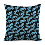 Watercolor Seahorse Pattern Print Pillow Cover
