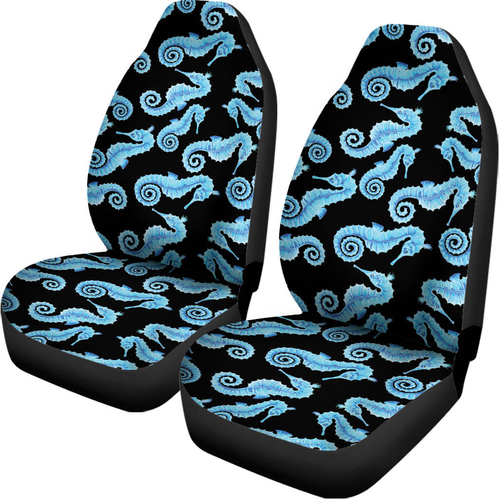 Watercolor Seahorse Pattern Print Universal Fit Car Seat Covers