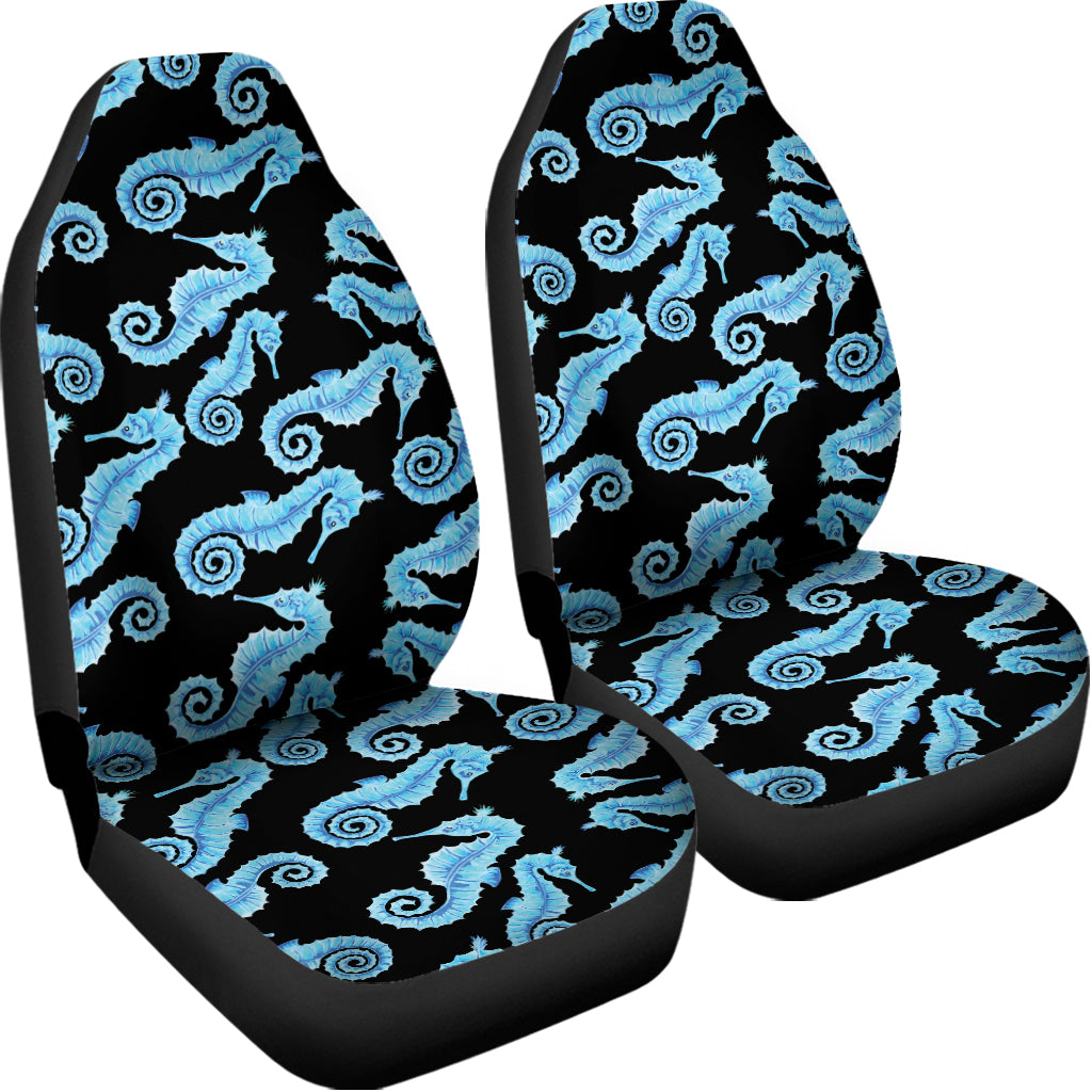 Watercolor Seahorse Pattern Print Universal Fit Car Seat Covers