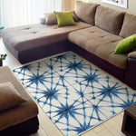 Watercolor Shibori Pattern Print Area Rug