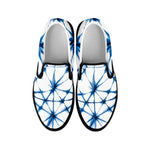 Watercolor Shibori Pattern Print Black Slip On Shoes