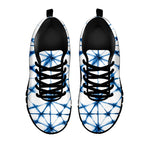 Watercolor Shibori Pattern Print Black Sneakers