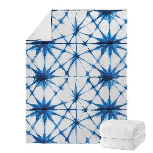 Watercolor Shibori Pattern Print Blanket