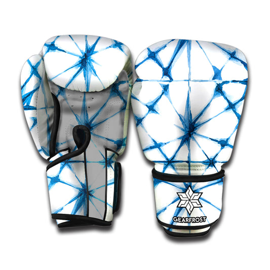 Watercolor Shibori Pattern Print Boxing Gloves
