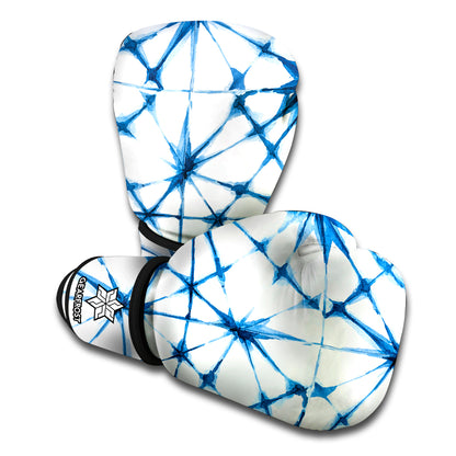 Watercolor Shibori Pattern Print Boxing Gloves