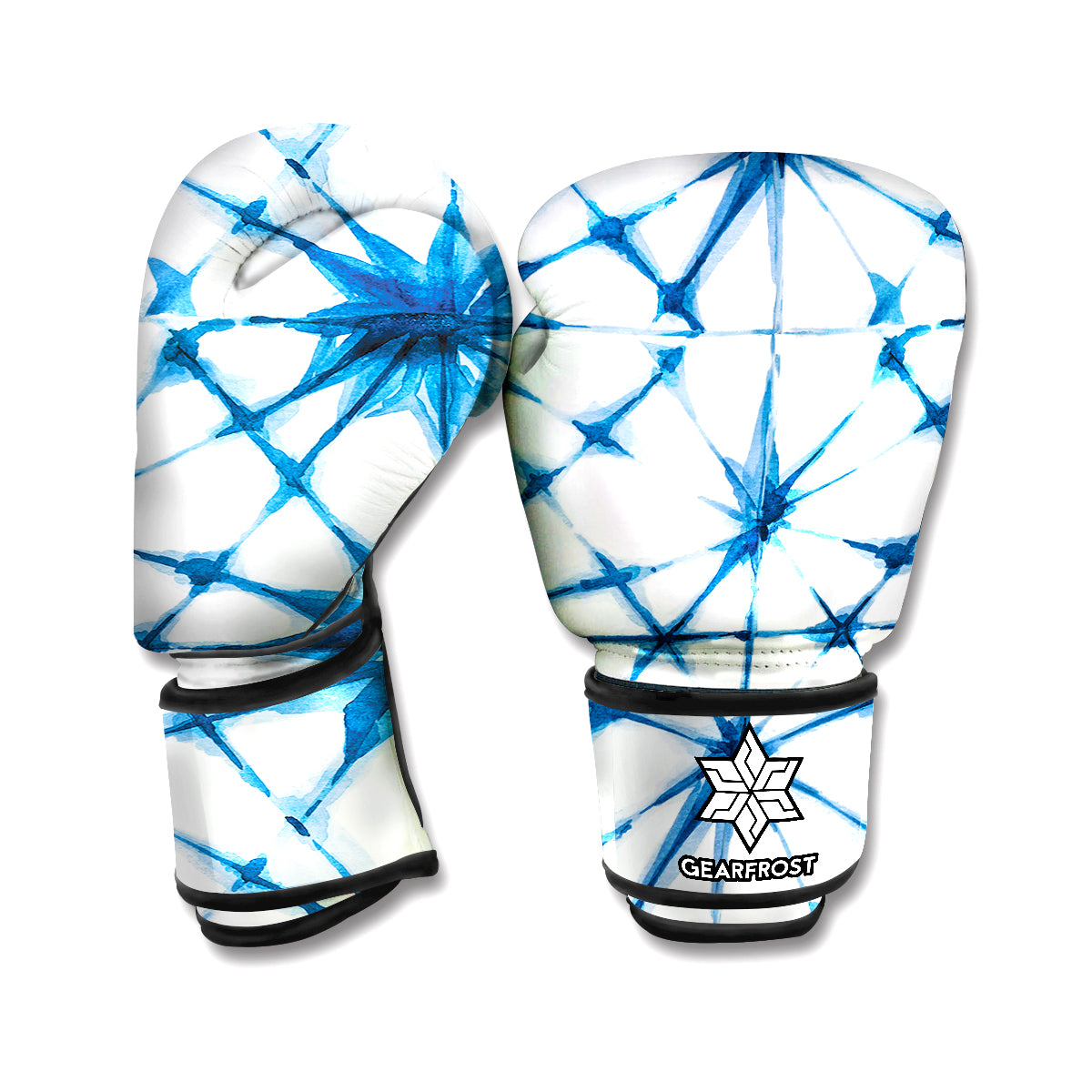 Watercolor Shibori Pattern Print Boxing Gloves