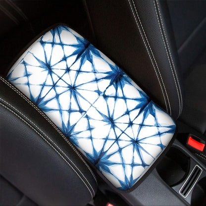 Watercolor Shibori Pattern Print Car Center Console Cover