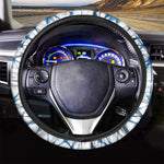 Watercolor Shibori Pattern Print Car Steering Wheel Cover