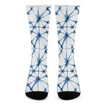 Watercolor Shibori Pattern Print Crew Socks