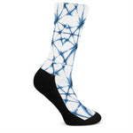 Watercolor Shibori Pattern Print Crew Socks