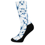 Watercolor Shibori Pattern Print Crew Socks