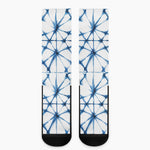 Watercolor Shibori Pattern Print Crew Socks