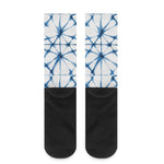 Watercolor Shibori Pattern Print Crew Socks