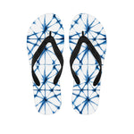 Watercolor Shibori Pattern Print Flip Flops