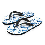 Watercolor Shibori Pattern Print Flip Flops