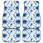 Watercolor Shibori Pattern Print Front and Back Car Floor Mats