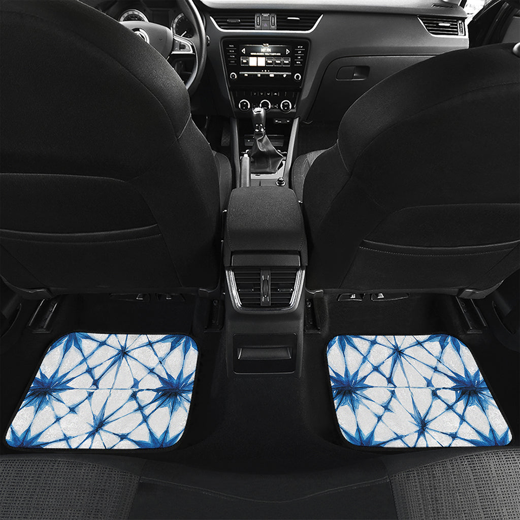 Watercolor Shibori Pattern Print Front and Back Car Floor Mats