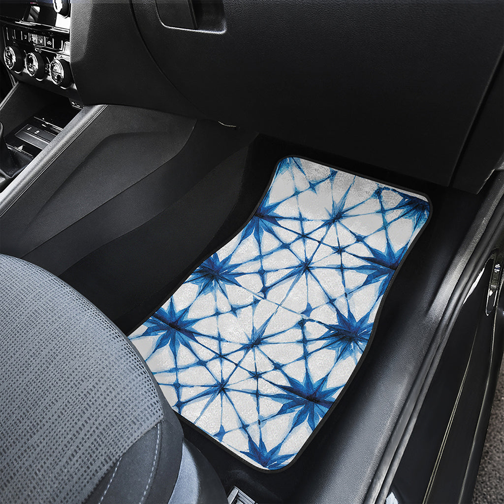 Watercolor Shibori Pattern Print Front and Back Car Floor Mats