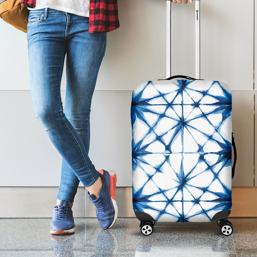 Watercolor Shibori Pattern Print Luggage Cover