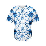 Watercolor Shibori Pattern Print Men's Baseball Jersey