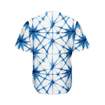 Watercolor Shibori Pattern Print Men's Baseball Jersey