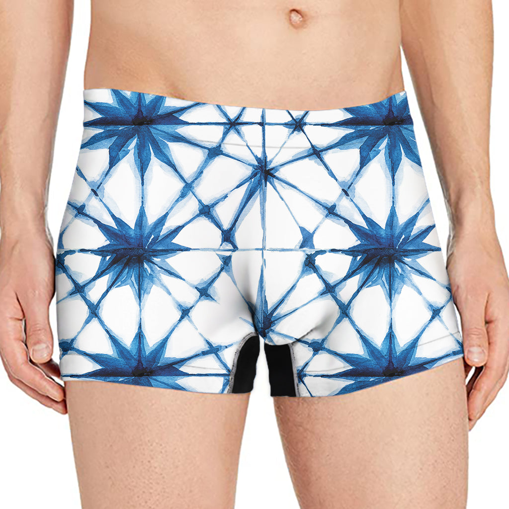 Watercolor Shibori Pattern Print Men's Boxer Briefs