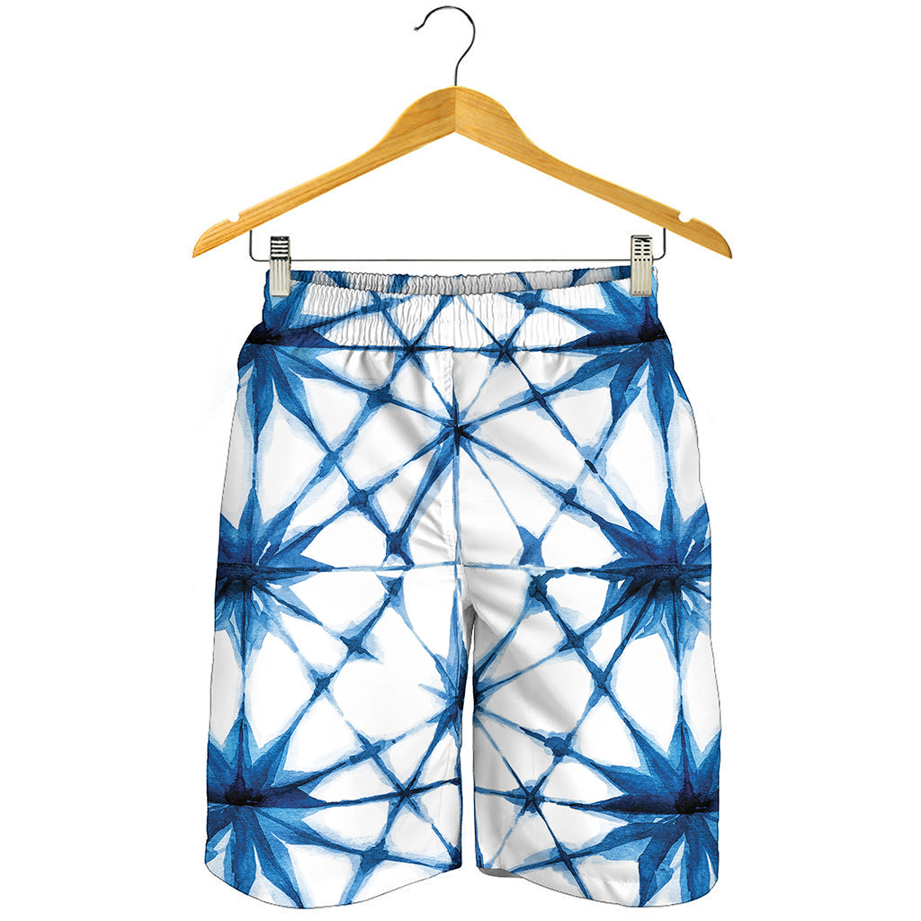 Watercolor Shibori Pattern Print Men's Shorts