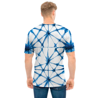 Watercolor Shibori Pattern Print Men's T-Shirt