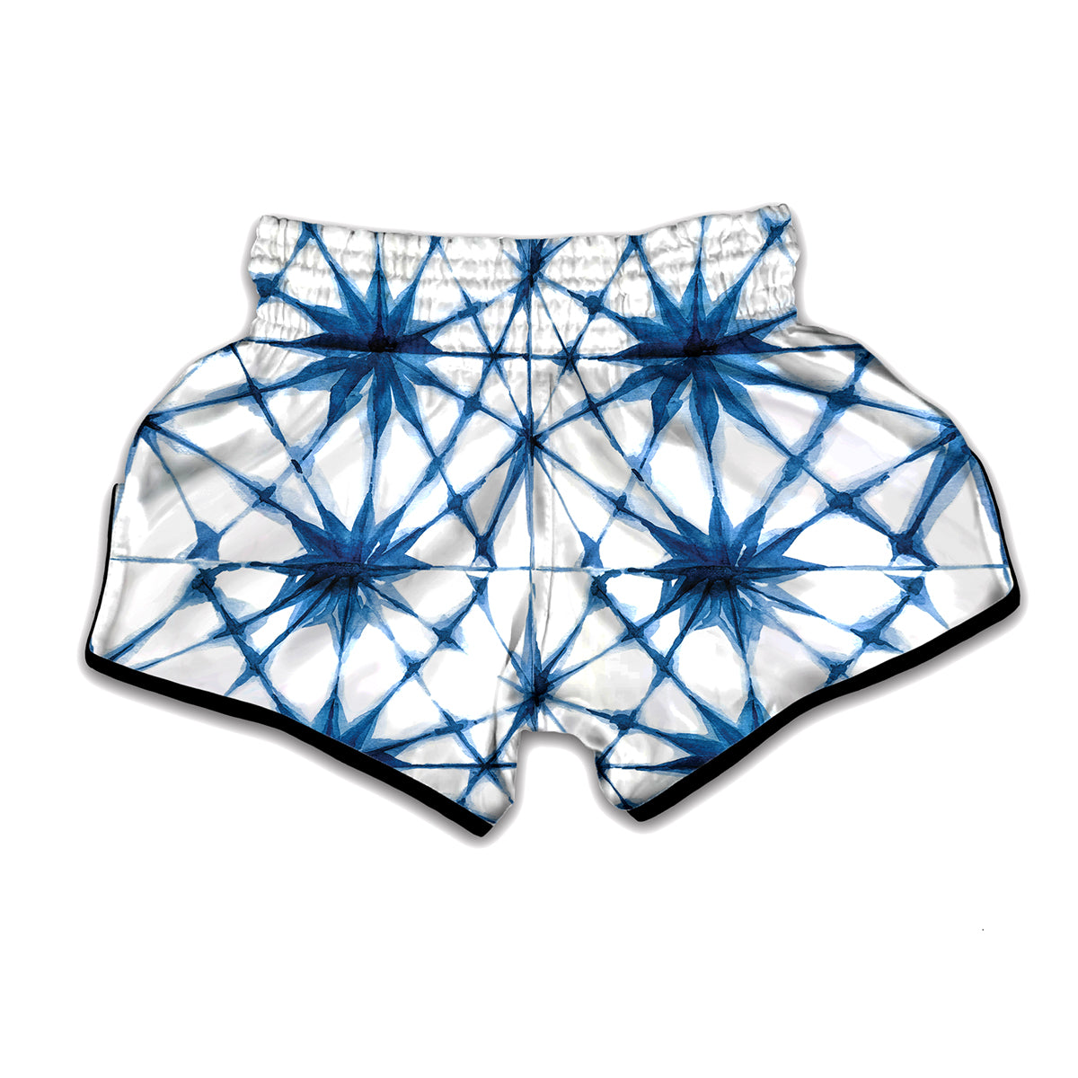 Watercolor Shibori Pattern Print Muay Thai Boxing Shorts