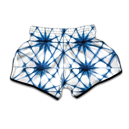 Watercolor Shibori Pattern Print Muay Thai Boxing Shorts