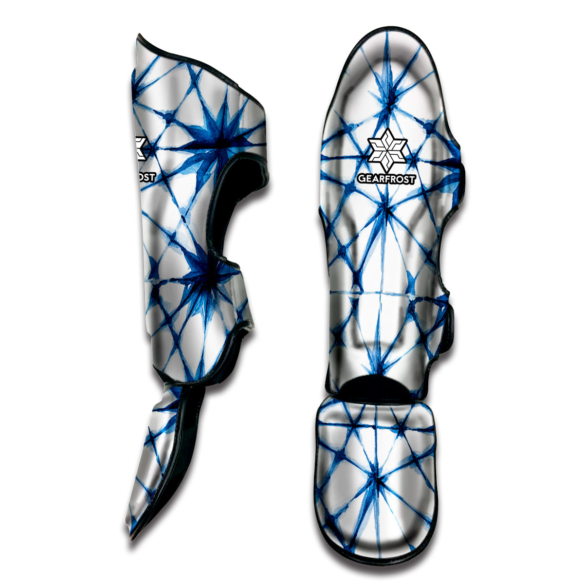 Watercolor Shibori Pattern Print Muay Thai Shin Guard