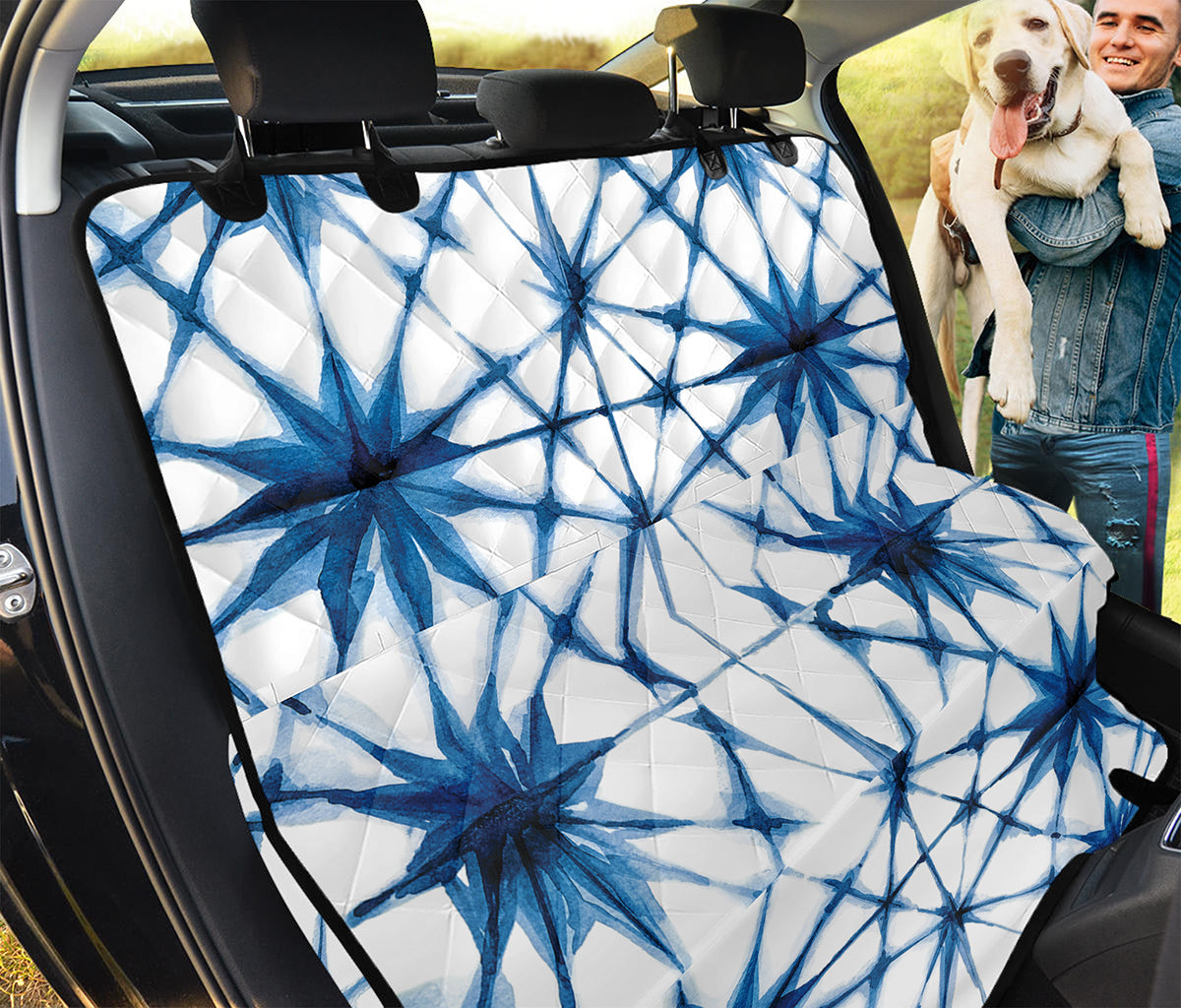Watercolor Shibori Pattern Print Pet Car Back Seat Cover