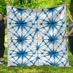 Watercolor Shibori Pattern Print Quilt