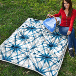 Watercolor Shibori Pattern Print Quilt