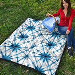 Watercolor Shibori Pattern Print Quilt