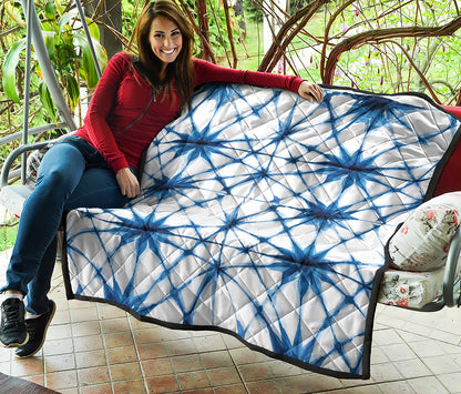 Watercolor Shibori Pattern Print Quilt