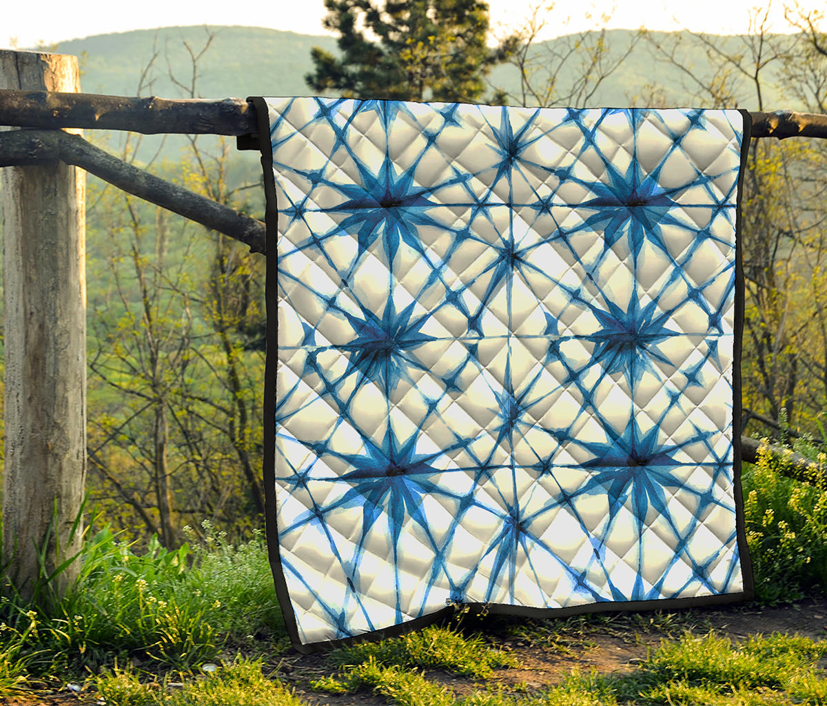 Watercolor Shibori Pattern Print Quilt