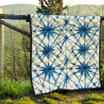 Watercolor Shibori Pattern Print Quilt