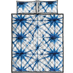 Watercolor Shibori Pattern Print Quilt Bed Set