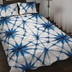 Watercolor Shibori Pattern Print Quilt Bed Set