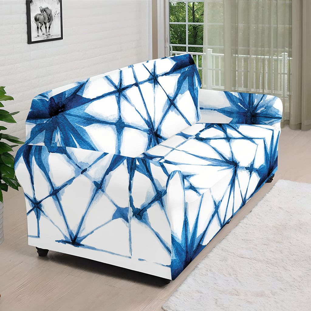Watercolor Shibori Pattern Print Sofa Cover