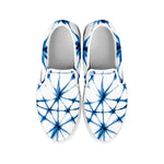 Watercolor Shibori Pattern Print White Slip On Shoes