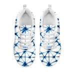 Watercolor Shibori Pattern Print White Sneakers